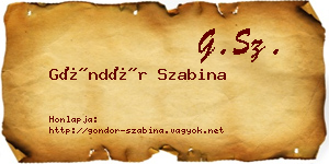 Göndör Szabina névjegykártya