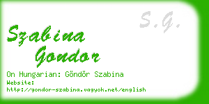 szabina gondor business card