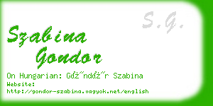 szabina gondor business card